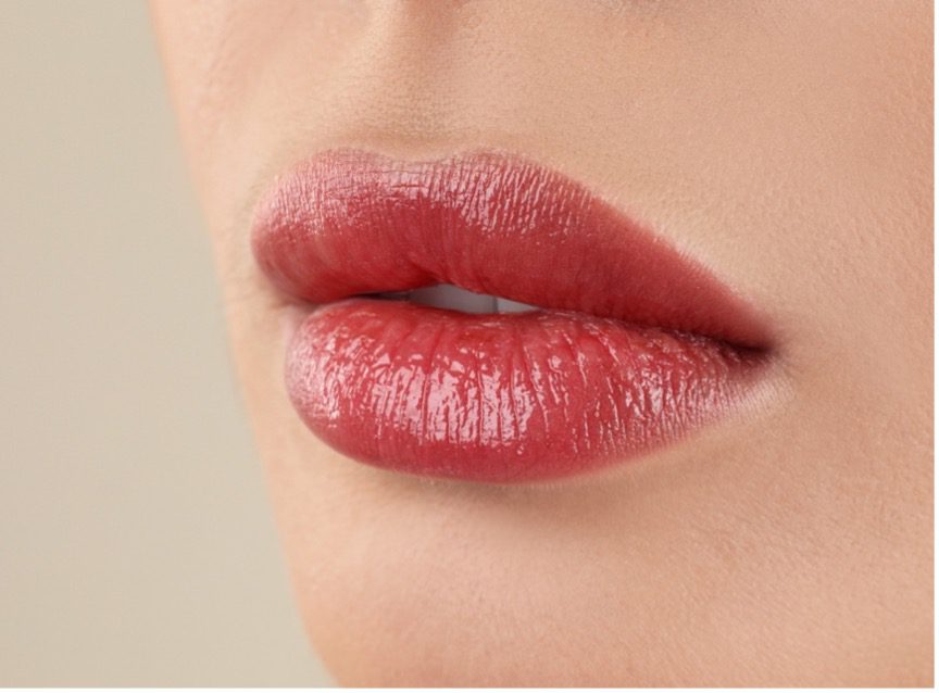Close-up of a person's lips