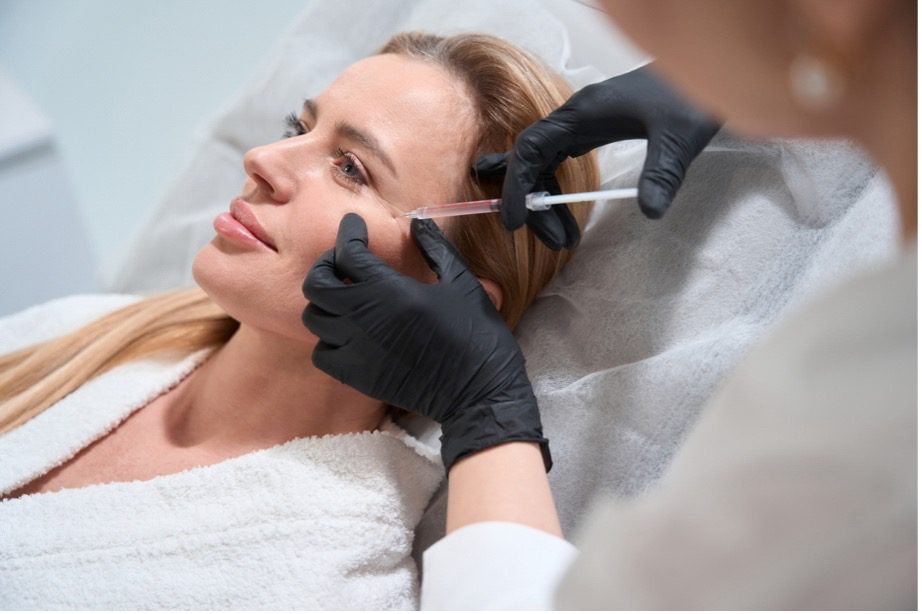 A person getting botox injection